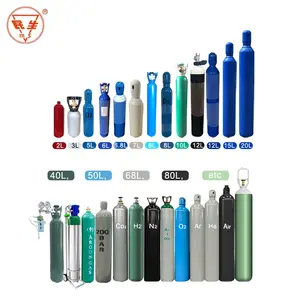 Industrial hydrogen gas price 13.4L empty oxygen cylinder small gas tank for sale