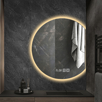 CF BLM1021 50/60/70/80/90/100cm Demi-Lune Miroir Led Sans Cadre Personnalisé Miroir de Bain Mural avec Éclairage Intelligent