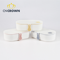 Boîte à bento isotherme sans BPA, grande, mignonne, étanche, avec compartiments, réutilisable, design moderne, 500 ml, récipient alimentaire et couvercle en plastique