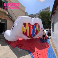 Cœur gonflable de qualité commerciale, ballon cœur gonflable personnalisé avec logo imprimé pour la publicité et les expositions