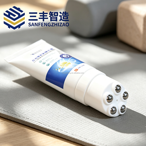 Tubo exprimible de LDPE impreso personalizado con tapa de masaje de 5 bolas metálicas para el envasado de gel y crema para el cuidado corporal. - Product Image 3