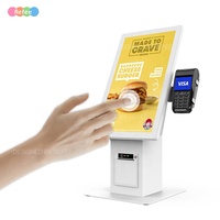 KFC Mcdonalds Kiosque de commande en libre-service de restauration rapide à écran tactile de 21.5 pouces avec logiciel 23.8 ''27'' 32''