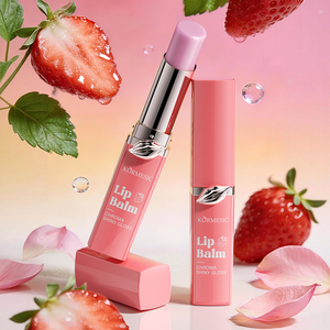 KORMESIC Vente en gros Mini Baume à lèvres végétalien personnalisé avec logo 4g Hydratant Apaisant <span class=keywords><strong>Adoucissant</strong></span> Changeant de Couleur Fraise - Product Image 1