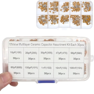 Bssy)300pcs 10 giá trị 50V PF 20 30 47 56 68 <span class=keywords><strong>0</strong></span> <span class=keywords><strong>1nf</strong></span> đa lớp tụ gốm Bộ phân loại - Product Image 1