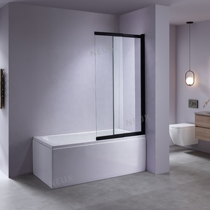 Écran de <span class=keywords><strong>baignoire</strong></span> <span class=keywords><strong>coulissant</strong></span> peu encombrant de nouveau design avec mur pivotant en aluminium - Product Image 2