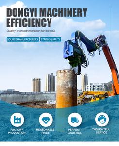 Mini ekskavatör ekleri üretici doğrudan kazık ekipmanları Vibro çekiç kutup hidrolik vibratör kazık sürücü ile Motor - Product Image 3