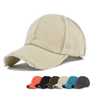 Nueva Gorra de Béisbol Desgastada con Bordes Deshilachados, Gorra Vintage Unisex con Cierre a Presión para Hombre y Mujer, Protección Solar Casual para Exteriores - Product Image 1