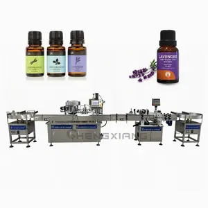 Automatic 10ml Essential Oil Filing Capping Labeling Machine With Video Monoblock Lavender Oil Filling Capping Machine