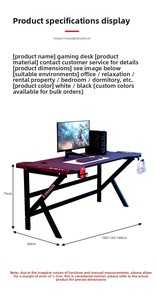 Escritorio Grande OEM de 1400*600 mm con Soporte Estable, Escritorio para Juegos y Competencia, Escritorio de Computadora Eficiente para el Hogar y el <span class=keywords><strong>Estudio</strong></span> - Product Image 6