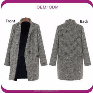 Cappotti Invernali di Lana alla Moda, <span class=keywords><strong>Monopetto</strong></span> con Lungo Risvolto, Giacche <span class=keywords><strong>Trench</strong></span> con Bottoni e Tasche, Cappotto Completo da <span class=keywords><strong>Donna</strong></span> - Product Image 5