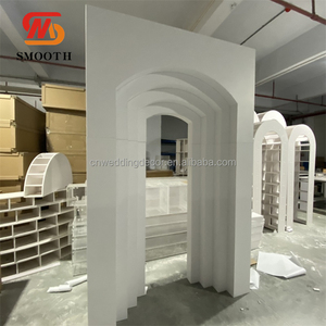 SMOOTH Elegant White pvc 3D layers Pvc <b>backdrop</b> <b>stand</b> Wedding birthday party arch - Product Image 6