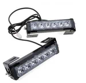 Không thấm nước 6 LED 12 Volt Strobe cảnh báo đèn khẩn cấp Strobe xe ánh sáng đèn flash