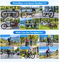 Kit de conversion de moteur central 52V 1000W avec écran LCD couleur pour VTT électrique, livraison gratuite, stock UE/US, BSA 68-73mm