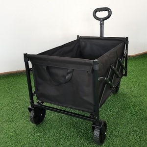 हल्के फोल्डेबल शॉपिंग ट्रॉली बच्चे खिलौना खेल फोल्डिंग वैगन प्लेटफॉर्म कार्ट आउटडोर उपयोग के लिए - Product Image 6