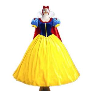 Ecowalson Adulte Femmes Princesse Robe Jaune Bleu Histoire <span class=keywords><strong>Livre</strong></span> Princesse Déguisements Costumes Halloween Cosplay Costumes - Product Image 2