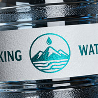 Impression d'autocollants personnalisés Emballage de col d'étiquette de bouteille d'eau minérale thermorétractable Autocollant d'étiquette étanche pour bouteille d'eau