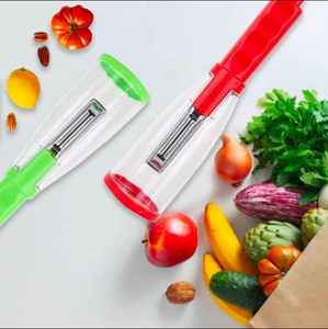 Éplucheur de légumes manuel multifonction en acier inoxydable avec récipient en plastique, éplucheur de fruits pour carottes, pommes de terre, pommes - Product Image 3
