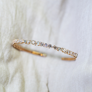<span class=keywords><strong>Bracciale</strong></span> Tennis in Oro 18K <span class=keywords><strong>con</strong></span> Diamanti Taglio <span class=keywords><strong>Smeraldo</strong></span> da Laboratorio, Gioielli di Tendenza per Matrimoni o Feste Regalo - Product Image 6