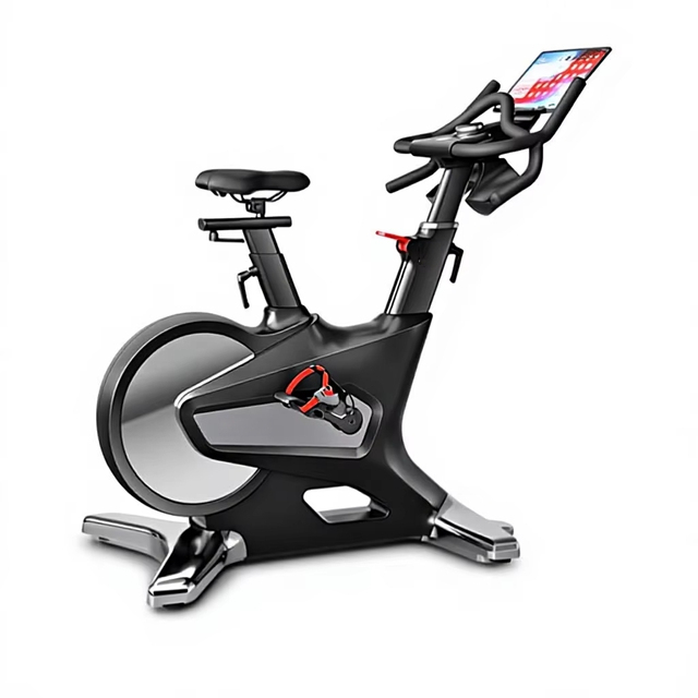 Commercial Intelligent Belt Steel Fitness Bike LCD Display 20kg Flywheel Electromagnetic Resistance Silent Operation Upright