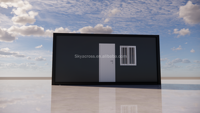 Nouvelle technologie de conteneur de bureau, structure en acier, cadre soudé, conteneur pliable en kit, maison en conteneur comme dortoir