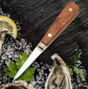 سكين المحار من الفولاذ المقاوم للصدأ بمقبض من خشب الورد أداة فتح قذيفة قابلة للتخصيص OEM - Product Image 3