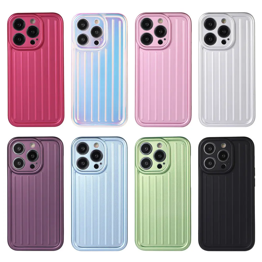 Korean simple electroplated suitcase iphone14promax Apple 13 new silicone 12 Anti-fall soft shell 11 women
