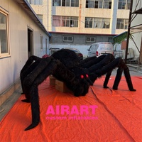 Événements décorant l'araignée noire gonflable, personnalisation gonflable de ballon d'araignée de fête d'Halloween