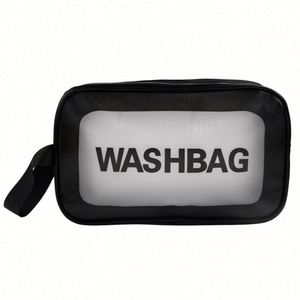 Portable <b>Transparent</b> Frosted PVC <b>Makeup</b> <b>Bag</b> Custom Waterproof Travel Toiletry <b>Bag</b> - Product Image 3