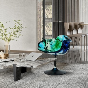 Sgabello da <span class=keywords><strong>Bar</strong></span> di Design Popolare per Soggiorno, Sgabello Alto Girevole con Struttura in Metallo Stile Italiano - Product Image 4