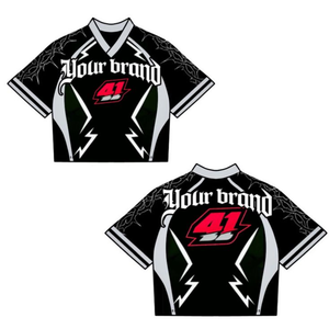 Tontons Custom Oversized <b>Cropped</b> Boxy <b>Men</b> V Neck Streetwear Hip Hop Soccer T-shirt With Logo - Product Image 3