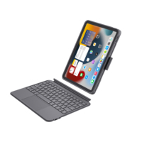 Étui clavier magnétique détachable en cuir PU avec rétroéclairage RGB compatible avec l'iPad 10,9 pouces