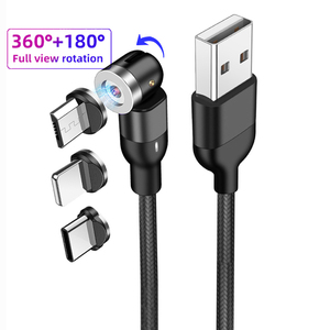 Câble de chargeur USB magnétique 3 en 1 3A avec <span class=keywords><strong>LED</strong></span> micro/type-c, <span class=keywords><strong>cordon</strong></span> de données, vente en gros, prix d'usine - Product Image 1