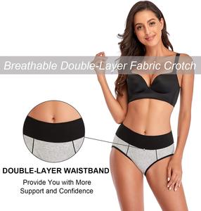 Calzoncillos bóxer personalizados de talla grande para <span class=keywords><strong>mujer</strong></span>, control de abdomen, levantamiento de glúteos, calzoncillos de algodón para damas - Product Image 3