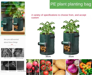 <span class=keywords><strong>Sac</strong></span> de culture double couche en PE avec poignées à rabat pour une récolte facile des pommes de terre, tomates, radis et autres légumes - Product Image 3