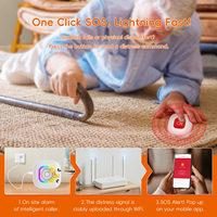 Bouton d'appel WiFi pour personnes âgées, nouvelle génération, très vendu, Tuya Smart SOS, alarme d'urgence, sonnette, appel d'urgence pour maison de retraite