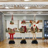 Jiatao – Nouveaux Ornements de Noël en Peluche : Poupées Gnome, Père Noël et Bonhomme de Neige avec Jambes Extensibles et Porte-clés Rétractable – Cadeaux de Noël Modèle