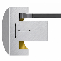 Fraise à rainurer à grand angle MVR pour rainurage profond, en carbure de tungstène massif, 40 mm, 5 mm, précision, droite, longueur étendue