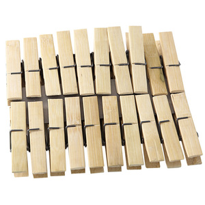 Bamboo Drying Clips 20-Pack Eco-Friendly Clothespins For Household Use - Product Image 5
