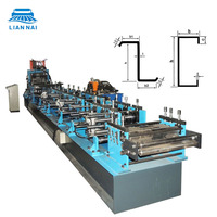 Machine de formage à froid automatique Lian Nai pour poutrelles CZ interchangeables avec système de contrôle PLC, équipement de formage à rouleaux