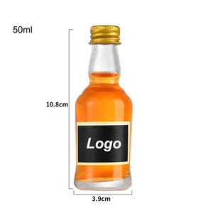 Nouveau gros 50ml 100ml Mini petit échantillon alcool jus boissons verre vin liqueur <span class=keywords><strong>bouteille</strong></span> en verre avec couvercle à vis à vendre - Product Image 3