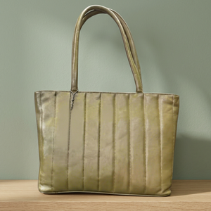Bolso de Mano Casual Plegable, Ligero, Impermeable, de Cuero Genuino Hecho a Mano para Mujer, con Cierre, Gran Capacidad, para Compras, Día de San Valentín - Product Image 2