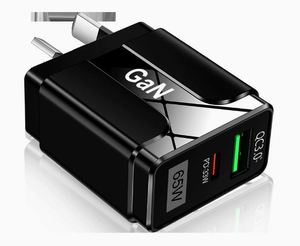 Chargeur mural pour téléphone portable et ordinateur 65W AU PD 33W QC3.0 à charge rapide en nitrure de gallium (GaN) - Product Image 1