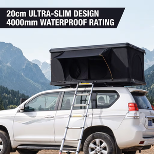Tente de toit rigide ultra-mince 20 cm à double <span class=keywords><strong>couche</strong></span>, ouverture rapide verticale en aluminium, quatre saisons, 2-3 personnes, 4000 mm pour voiture - Product Image 1