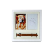 Neture PT0020 Memorial Pet Dog Pawprint Kit avec cadre photo en bois Clay Imprint Letterpress Printing