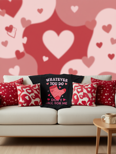 Divertente T-Shirt per San Valentino con Scritta Nera e Rosa e Motivo Cuore Sfumato, Unisex, Manica Corta, Girocollo, 100% Cotone, Primavera Estate - Product Image 2