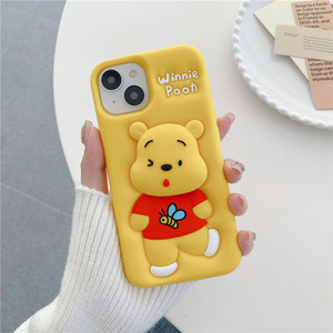 Custodie mobili protettive personalizzate 3D giallo orso cartone animato <span class=keywords><strong>Cover</strong></span> antiurto protettiva in <span class=keywords><strong>Silicone</strong></span> per <span class=keywords><strong>Iphone</strong></span> 15 Plus 16 17 <span class=keywords><strong>Pro</strong></span> Max - Product Image 4