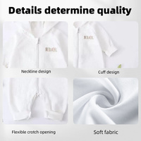 Combinaison pour bébé printemps, vêtements 100% coton à manches longues avec fermeture éclair, motif ours de dessin animé, vêtements pour bébés de 0 à 5 ans, pour nourrissons et tout-petits