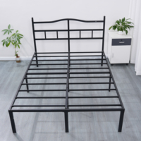 Lit en acier moderne et minimaliste, réglable, capacité de charge élevée, design pliable pour tailles simple/double/queen/king pour chambres à coucher