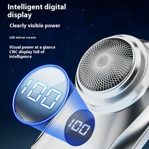 <span class=keywords><strong>Afeitadora</strong></span> eléctrica inalámbrica para hombre, recargable, en húmedo/Seco, resistente al agua, cuchillas rotativas, cortaúñas para nariz, espalda, ingle, Calavera, USB, a prueba de agua - Product Image 3