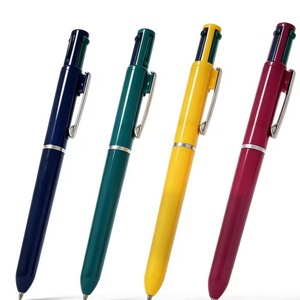 Livraison rapide, prix d'usine, stylo bille multifonction personnalisé avec logo, 4 en 1, multicolore, stylo bille en plastique à clic, 4 couleurs - Product Image 5